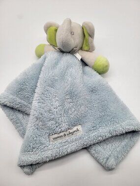 Blankets And Beyond Elephant Plush Lovey Security Blanket Stuffed Animal Blue